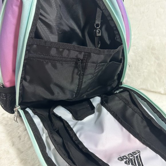 adidas Unisex Journal Backpack, Gradient Rose Tone pink/Black/Halo Mint Green - Picture 8 of 11